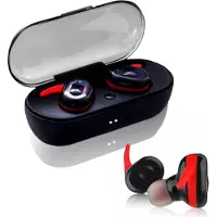 V.Silencer Ture Belaidės Earbuds juodas/raudona