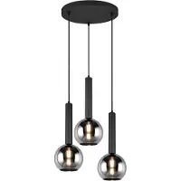 TRIO - Hängelampe CLAYTON - Schwarz - 45x45x150 cm