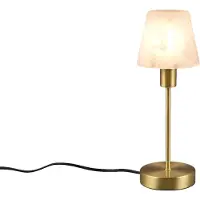 TRIO Tischlampe Luis Ii Gold mit weißem Glas