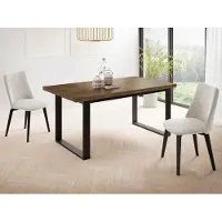 WFL GROUP Ausziehbarer Rechteckiger Esstisch im Loft-Stil mit Schwarzen Metallbeinen – Industrieller Tisch für Wohnzimmer – Ausziehbar von 160 cm auf 240 cm – EU – Lefkas Eiche