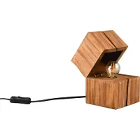 TRIO Lighting Tischlampe Treasure, Holz hell, für Wohn- / Esszimmer, Holz, Tischlampe
