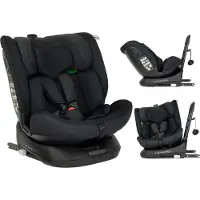 Novi Nathan V2 Premium i-Size Kindersitz (R129) – 360° drehbar – Isofix & Top Tether – ab Geburt bis 150 cm - Schwarz