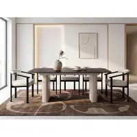 WFL GROUP Ausziehbarer Rechteckiger Esstisch – XXL Modernes Design Metallgestell in Kaschmir – für 10-14 Personen, 200 x 90 / 300 cm – Schwarz