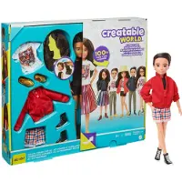 Mattel Creatable World GKV47 - Deluxe Charakter Set, individuell gestaltbare Puppe mit brünetten, glatten Haaren, ab 6 Jahren