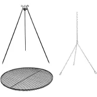Cookking Stahl Schwenkgrill mit Grillzubehör Dreibein Grill inkl. Stahl Grillrost Ø 70 cm