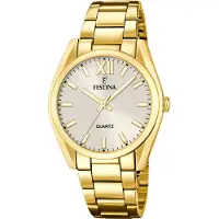 Festina Quarzuhr "Boyfriend Collection", gold (goldfarben, champagnerfarben, champagnerfarben), Armbanduhren, Damen, goldfarben, Quarzuhr, Armbanduhr, Damenuhr, Edelstahlarmband
