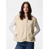 Pieces Pckatty Teddy Weste | Beige | XL
