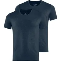 Falke 2-Pack Herren T-Shirt Daily Comfort, L, Grau, Uni, Baumwolle