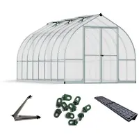 Palram - Canopia Aluminiumgewächshaus Bella 816 Sparset Silber 489x244x219 cm