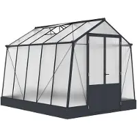 Westmann Aurora 810 Gewächshaus mit Fundament Anthrazit 2,5x3 m