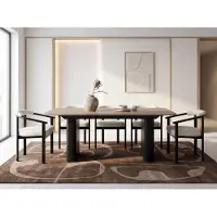 WFL GROUP Ausziehbarer Rechteckiger Esstisch – XXL Modernes Design mit Schwarzem Metallgestell – für 10-14 Personen, 200 x 90 / 300 cm – Kaschmir