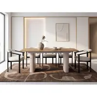 WFL GROUP Ausziehbarer Rechteckiger Esstisch – XXL Modernes Design Metallgestell in Kaschmir – für 8-12 Personen, 180 x 90 / 280 cm – Eiche Hell Braun
