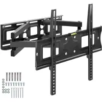 TecTake TV Wandhalterung für 26 - 75 Zoll (66 - 191 cm) ausziehbar schwenkbar, neigbar und stufenlos breitenverstellbar