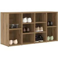 vidaXL Schuhbank 103 x 30 x 54,5 cm Holzwerkstoff Artisan-Eiche