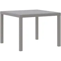 vidaXL Gartentisch Hellgrau 100 x 100 x 73 cm Poly-Rattan