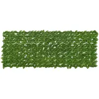 vidaXL Balkonsichtschutz mit Blättern Grün und Gelb 200 x 75 cm