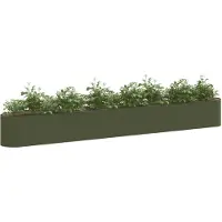 vidaXL Hochbeet im Garten Olive Grün 360 x 40 x 40 cm