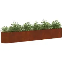 vidaXL Hochbeet im Garten Wetterfeststahl 280 x 40 x 40 cm