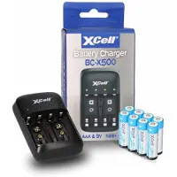 Xcell Ladegerät BC-X500 für NiMH Akkus + 8x AA (Mignon) 1,2V 2900mAh
