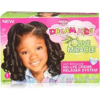 African Pride Dream Kids Olive Miracle - Children's REGULAR Anti-Breakage No-Lye Creme Relaxer System