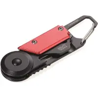 Troika KTL26-RD, Schlüsselkarabinerhaken, Schwarz, Rot, Aluminium, Edelstahl, 50 g, Box, 1 Stück(e)