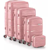 Berwin Reisekoffer Hartschalenkoffer Trolley Modell Torna Dusty Rose 4er Set MS-19821