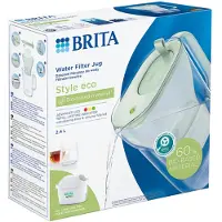 Brita Style eco 2,4 L grüne Wasserfilter-Kanne + Maxtra PRO All-in-1-Kartusche