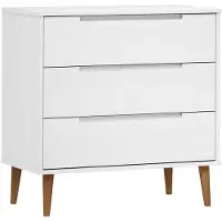 vidaXL Schubladenschrank MOLDE Weiß 80x40x80 cm Massivholz Kiefer