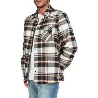 Riverso Overshirt Herren langarm Hemd Regular Fit RIVVincent - Offwhite-Black-Tortoise Shell - 5XL