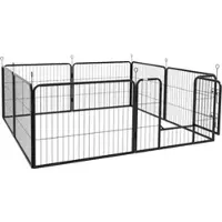 PawHut Welpenfreigehege Freigehege Welpenzaun Laufgitter Laufstall 80 x 60 cm