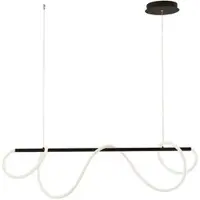 ROSSINI ILLUMINAZIONE STRING Horizontale LED-Aufhängung 50 W, 3000 K, mattschwarz – modernes 360-Grad-Design für den Innenbereich – Lampe aus Metall und Silikon – Rossini