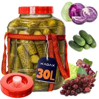 Kadax Glasbehälter für Wein, Gurken, Einlegen von Kohl, 30 l, großer Ballon