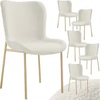 TecTake Polsterstuhl Tessa ergonomische Form mit hoher Rückenlehne 54 x 62 x 90 cm