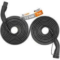 Lapp MOBILITY Selbstaufrollendes Ladekabel Typ 2, bis zu 22 kW, 7 m, schwarz - (5555934054) 32 A, 3-phasig, zum Laden von Hybrid- und Elektroautos mit Typ-2-Anschluss