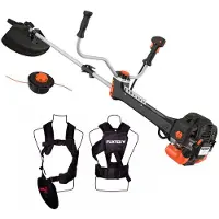 FUXTEC Profi Benzin Motorsense FX-PS152 - 52ccm | 11kg | mit Doppelfadenkopf | 3-Zahn Messer | mit Komfort-Tragegurt | 3PS | 2-Takt