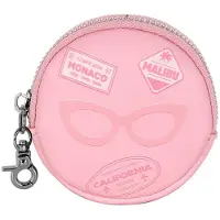 KARACTERMANIA Barbie Runde Geldbörse mit Reißverschluss, Innenfutter und Ring 8,7x8,7x2,3cm