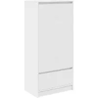 vidaXL Schrank mit Schublade Weiß 55,5x34x119,5 cm Holzwerkstoff