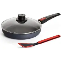 Woll Bratpfanne "MADE IN GERMANY - Diamond Lite" Aluminium Set, 3 Stk. tlg. Induktion, inkl. Pfannenwender, abnehmbarer Stiel