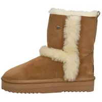 Warmbat Boots Kangaroo Suede Double Faced Plateau Wool Damen Cognac-Schuhgröße 39