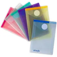 Tarifold Color Collection Aufbewahrungstaschen DIN A7 Klettverschluss PP (Polypropylen) Hochformat 1,33 (B) x 9 (T) x 17 (H) cm Farbig Sortiert 6 Stück
