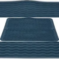 Koopman International BV Abtropfmatte Geschirrtrocknung Geschirrmatte Gummimatte 40x30cm Blau