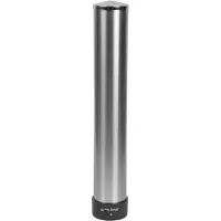 San Jamar Kleiner Becherspender zum Herausziehen, 6 10 oz. Becher f r Restaurants, Zuhause und B ro, Edelstahl, 23,5 Zoll, Silber