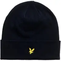 Lyle & Scott Mütze aus Wollmischung, Marineblau – Einheitsgröße – Herren