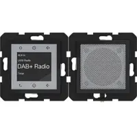 Hager WAN6010BG Radio Touch UP DAB+ mit Lautsprecher, A.x/C.x, nachtschwarz glänzend