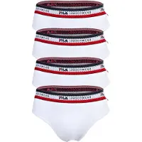 FILA Slip "Slip 4er Pack", Herren, Gr. XXL, weiß, Obermaterial: 95% Baumwolle CO. 5% Elasthan EL., Unterhosen Slip