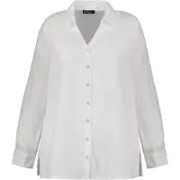 Ulla Popken Hemdbluse in offwhite | Gr.: 50-52