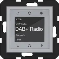 Hager WAN6111TA Radio Touch UP DAB+, Bluetooth, A.x/C.x, titan metallisch, lackiert