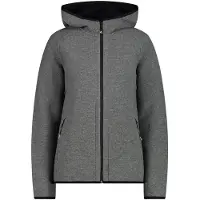 CMP Woman Jacket Fix Hood Bonded Wooltech 33M3916 Größe 44 Farbe fumo mel.-nero