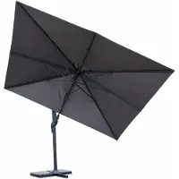 Osoltus Ampelschirm Grande KOS Alu mit Kurbel 400x300 cm axial schwenkbar Grau