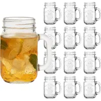 Libbey Gläser-Set "Trinkglas, 12er Set -DRINKING JARS- im Landhausstil" 488 ml, hochwertig verarbeitet, im modernen Design